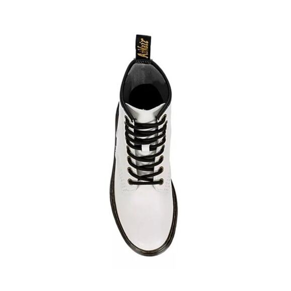 Dr Martens Boots Mens Size 10 Lace up 8 Eyes Combat White Smooth Leather Zavala - Picture 5 of 8
